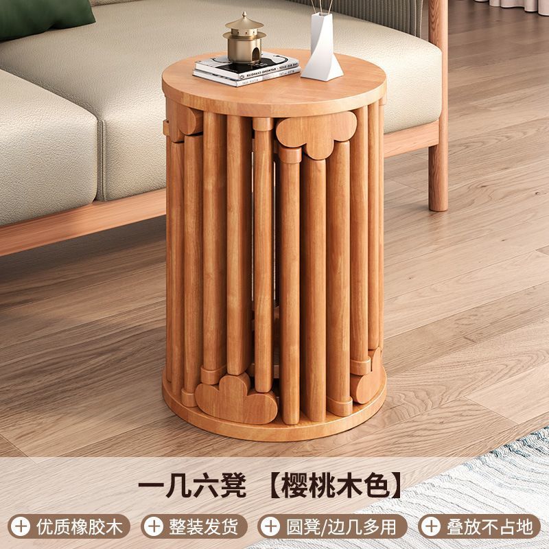 Cherry wood color, six-in-one imported rubberwood, stackable