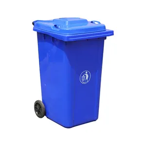 ホット販売オンライン最高の屋外32ガロンリサイクルゴミ箱ゴミ箱ロック蓋と車輪付きゴミ箱