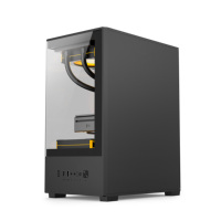 ESGAMING Factory Tempered Glass Computer Tower Case Gaming Atx Pc Case M-ATX ITX Desktop Mid Tower Pc Case With Power Supply