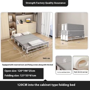 Cama Murphy Plegable Moderna Blanca Debajo de la Cama con <span class=keywords><strong>Armario</strong></span> de Almacenamiento Ajustable para Muebles de Sala de Estar - Product Image 6