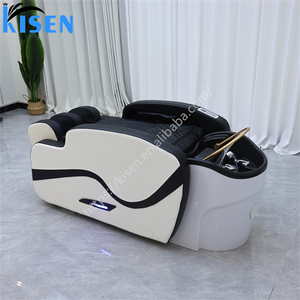 Station de soin du cuir chevelu intégrée et brillante, avec circuit d'eau circulante, bande lumineuse d'ambiance, tapis de massage multi-rouleaux, générateur de vapeur en option - Product Image 6