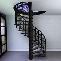 Escalier en colimaçon Forestar personnalisé en usine Escalier en colimaçon en acier durable Garde-corps en fer pour Villa Appartement Hôtel