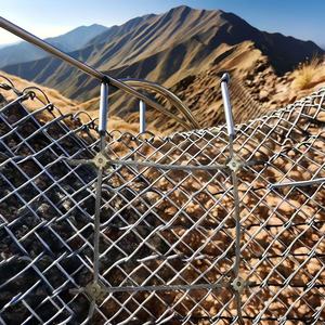 Flexible Metal <strong>Link</strong> <strong>Chain</strong> <strong>Link</strong> Mesh Woven Slope Protection Falling Rock Barrier Net Bending Welding WPC Frame Eco-friendly - Product Image 5