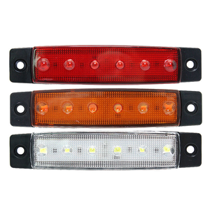 Feu arrière de signalisation latérale LED externe 24V 6LED pour bus, camion, remorque - Product Image 1