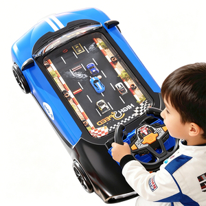 Jeu d'aventure de course multifonctionnel, jouet éducatif électrique de simulation de conduite, volant de voiture interactif musical pour enfants - Product Image 1
