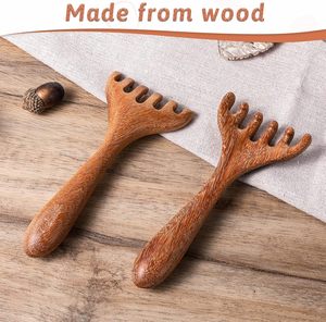Massaggiatore per la <span class=keywords><strong>Testa</strong></span> in Legno Portatile, Strumento per <span class=keywords><strong>Massaggio</strong></span> del Cuoio Capelluto per Relax e Riduzione dello Stress - Product Image 3