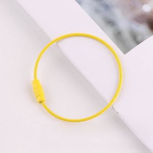 Llaveros de alambre de acero inoxidable coloridos con extremos de PVC, anillos de llavero duraderos para actividades promocionales y accesorios de bricolaje - Product Image 5