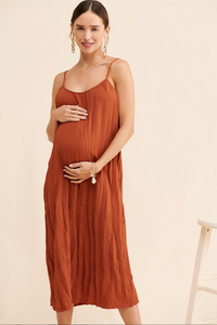 Robe de maternité froissée à la mode pour femmes enceintes, vêtements d'allaitement, collection de vêtements de maternité - Product Image 3