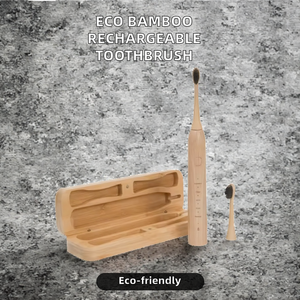 <span class=keywords><strong>Brosse</strong></span> à dents électrique ultrasonique rechargeable écologique IPX8 en ABS avec poils souples en charbon de bois, têtes recyclables à base de plantes, type C - Product Image 2