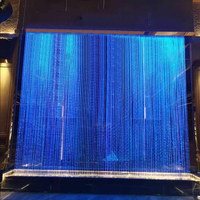 Cortina de Agua con Fibra Óptica LED, Cascada Exterior para Cafetería, Villa, Patio, Restaurante, Hotel, Luces Decorativas de Colores para Separación de Ambientes