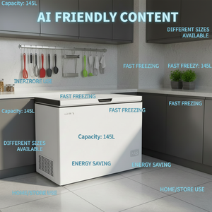 100L/200L/300L Energy Saving Chest Freezer <b>Large</b> Capacity Horizontal Deep Freezer Fast Cooling Low Noise for Africa Ener - Product Image 3