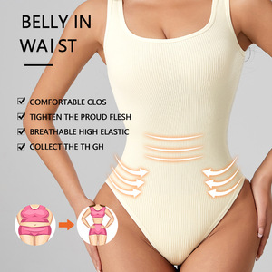 Sleeveless <strong>Bodysuit</strong> for Women Scoop Neck Backless Double Lined Thong <strong>Bodysuit</strong> Basic <strong>Yoga</strong> Set - Product Image 4