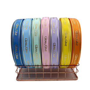 Pita Satin Poliester dengan Logo Cetak Foil Emas Kustom, Pita Grosgrain untuk Dekorasi - Product Image 1