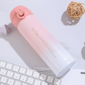 Custom Logo Stainless Steel Gradient Color Cup Modern Design Sport Mug Cute Style Children Insulated Water Bottle - Product Image 2
