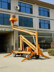 Diesel 8-14m Man Lift Small Articulating Boom Lift Adjustable Work Platform Diesel Mobile Folding Arm Curved Arm Lift