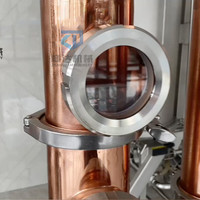 Appareil de distillation Moon Shine T2, colonne de distillation en cuivre, plaque à bulles avec reflux Procap