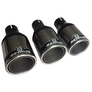 Pour Akrapovic <span class=keywords><strong>REMUS</strong></span> Racing 304SS tuyau d'échappement en Fiber de carbone pour VW BMW Benz Audi système d'échappement en acier inoxydable silencieux avec embouts - Product Image 2