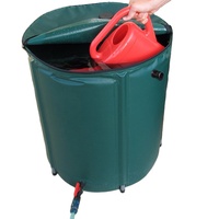 Réservoir d'eau en plastique de jardin en PVC Économie d'eau Pliable portable Baril de pluie 50 gallons