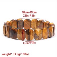 Bracelets extensibles en pierres précieuses naturelles de qualité supérieure, ovales et facettés, en cristal de quartz, agate, obsidienne, œil de tigre, pour cadeaux