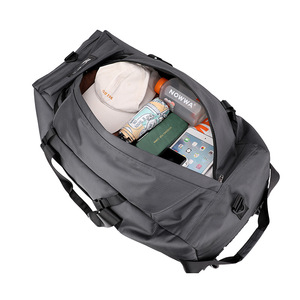 Sac de voyage décontracté Oxford à panneaux 56-75L, sac à dos de sport d'extérieur style anglais, fermeture éclair, super léger, pliable, unisexe - Product Image 4