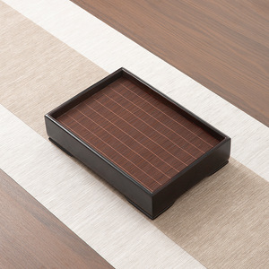 Small bamboo tea tray for home use, quick-draining, portable tea table. Factory direct, bulk discounts available. - Product Image 1