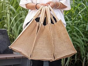 High Quality <b>Gift</b> Beach Lunch <b>Box</b> <b>Large</b> Tote Custom Printing Burlap Waterproof Shopping Bag with Logos - Product Image 2