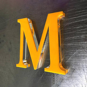Stiker dinding tanda luar ruangan, dipasang di dinding presisi tinggi mudah dipasang Laser ukiran 3d huruf akrilik stiker dinding - Product Image 2