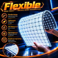 Feuille LED flexible étanche IP67 24V dimmable 3000K 4000K 6000K 242 LED, feuille LED rétroéclairante pliable à CRI élevé 90