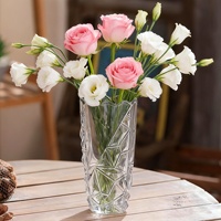 Récipient en verre de table transparent pour fleurs fraîches ornement minimaliste en bambou chanceux pour Vase en verre hydroponique de salon