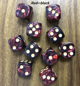 Produttore personalizzato 16mm acrilico perla dadi simbolo inciso 6 lati angolo tondo multicolore perla astrologia dadi per il gioco - Product Image 4