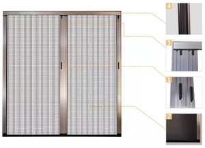 Haute qualité cadre <span class=keywords><strong>En</strong></span> <span class=keywords><strong>Aluminium</strong></span> pas cher bricolage moustiquaires enroulables/porte <span class=keywords><strong>moustiquaire</strong></span> - Product Image 6