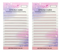 Yelix 50 cartes de rangement pour bouquets de cils et ruban adhésif pour cils en volume