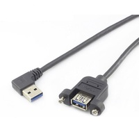 Câble USB 3.0 de 30 cm à montage sur panneau, blindage tressé, PVC, âme en cuivre pur - Câble d'extension de charge rapide 3A pour ordinateur (12 mois)