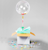 Ballons Bobo transparents de 20 pouces, ballons lumineux à LED transparents pour la décoration de la maison, bricolage, événements de Noël, remises de diplômes, Thanksgiving