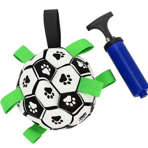 Hiphoppet dayanıklı şişme futbol topu köpek çiğneme oyuncaklar plaj havuzu köpek orta büyük köpek için interaktif futbol çiğnemek oyuncak - Product Image 1