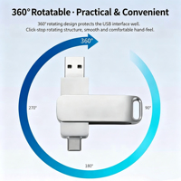 Unidad Flash USB Tipo C de 256 GB, USB 2.0, USB 3.0, Unidad Flash de 128 GB, USB 3.0 Tipo C, USB A de 64 GB, Memoria USB Mejorada, Venta al por Mayor de Memorias USB