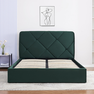 Cama Seccional King Size de Madera Tapizada con Almacenamiento, Montada en la Pared, Ideal para Dormir - Product Image 2
