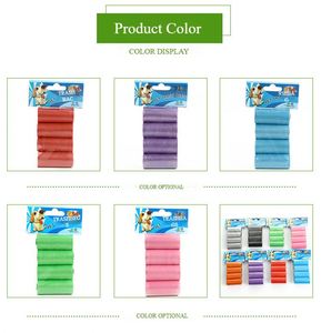 Sacs à déjections pour animaux de compagnie, Sacs à déjections roulés, Vente en gros usine, Sacs de couleur unie, Sacs poubelles, Déjections canines, Promenade du chien, Rouleaux d'extérieur - Product Image 6