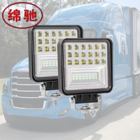 Lkt 135W Projecteur de Travail Carré à LED 4 Pouces Universel pour Voiture 12V Blanc pour Véhicules Tout-Terrain et Camions Lourds