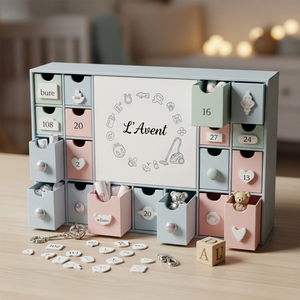XJY Logo Magnético Personalizado Cajón Regalo Personalizado L <span class=keywords><strong>Avent</strong></span> Vacío Bebé Memoria Calendario de Adviento Caja - Product Image 2
