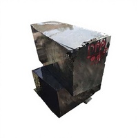 Blocs de granit noir absolu - Design contemporain, écologique et durable, 2700 kg/m, surface rugueuse pour usage en entrepôt