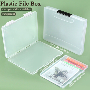SUNSHING-Organizador de papel de plástico de gran capacidad para documentos A4, caja protectora de archivos, estuche protector de escritorio, suministros de oficina, soporte con asa - Product Image 1