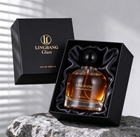 Flacon de parfum vide de luxe en verre de 50 ml, personnalisable avec logo, avec boîte, sac et capuchon pulvérisateur à sertir – Stock disponible