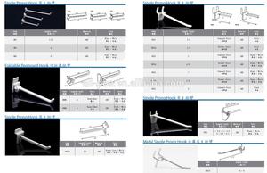 Heavy Duty Slatwall Hooks Metal Display Pegs Iron Chrome Plated Hanger for Retail Store <b>Shelving</b> - Product Image 5