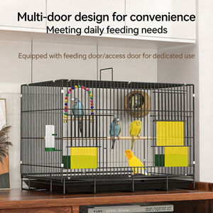 Cage à oiseaux Chuangduo en gros pour petits oiseaux (perruche/gerbille) - Cage à animaux de compagnie en métal durable, jouets, bac facile à nettoyer, garantie de 3 mois - Product Image 4
