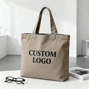 Custom Eco-Friendly Cartoon Print Zipper Shopping Fashion Plain Canvas Bag Handles Letter Pattern Style Custom Logo Option - Product Image 1
