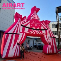 Cirque effectuer des accessoires de plein air arc gonflable, décoration d'arc gonflable rouge