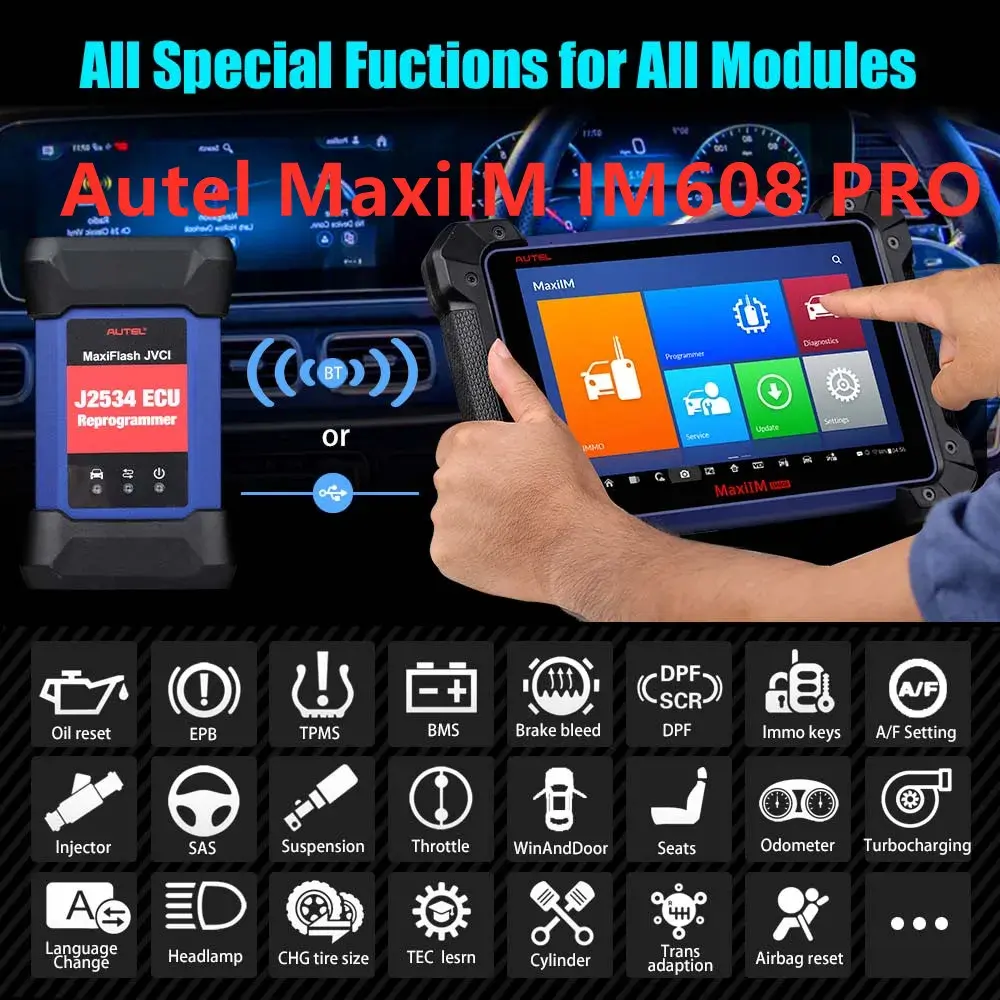 XP400 Pro (Autel IM608 의 업그레이드 버전) 가 포함 된 정품 Autel MaxiIM im608II 자동 키 프로그래머 및 진단 도구