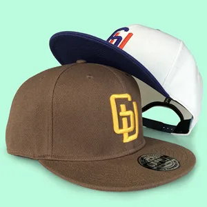 Oem 6 แผงที่กําหนดเองปักแบนปีก Snapback หมวกหมวก, Gorras ติดตั้งหมวกกีฬาที่กําหนดเองฮิปฮอปบาสเกตบอล Snapback หมวก