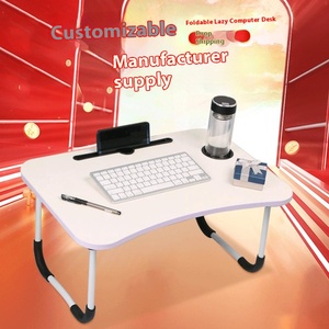 Cama y mesa integradas Escritorio de computadora portátil perezoso plegable simple para el hogar Dormitorio Puesto de computadora pequeño - Product Image 2